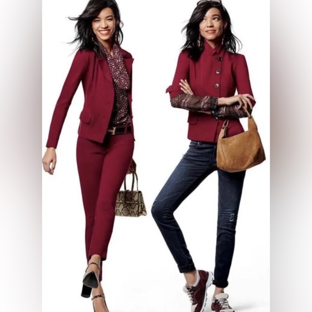 Cabi Rhubarb Red Outing Blazer Jacket Style #3175 size 12